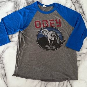 Obey 3/4 Sleeve Women’s Top - Medium